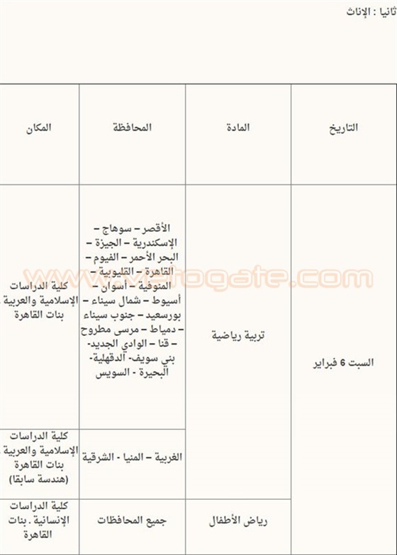 موعد واماكن اختبارات وظائف الأزهر الشريف 2016 بنين واناث “جميع التخصصات” جميع المحافظات